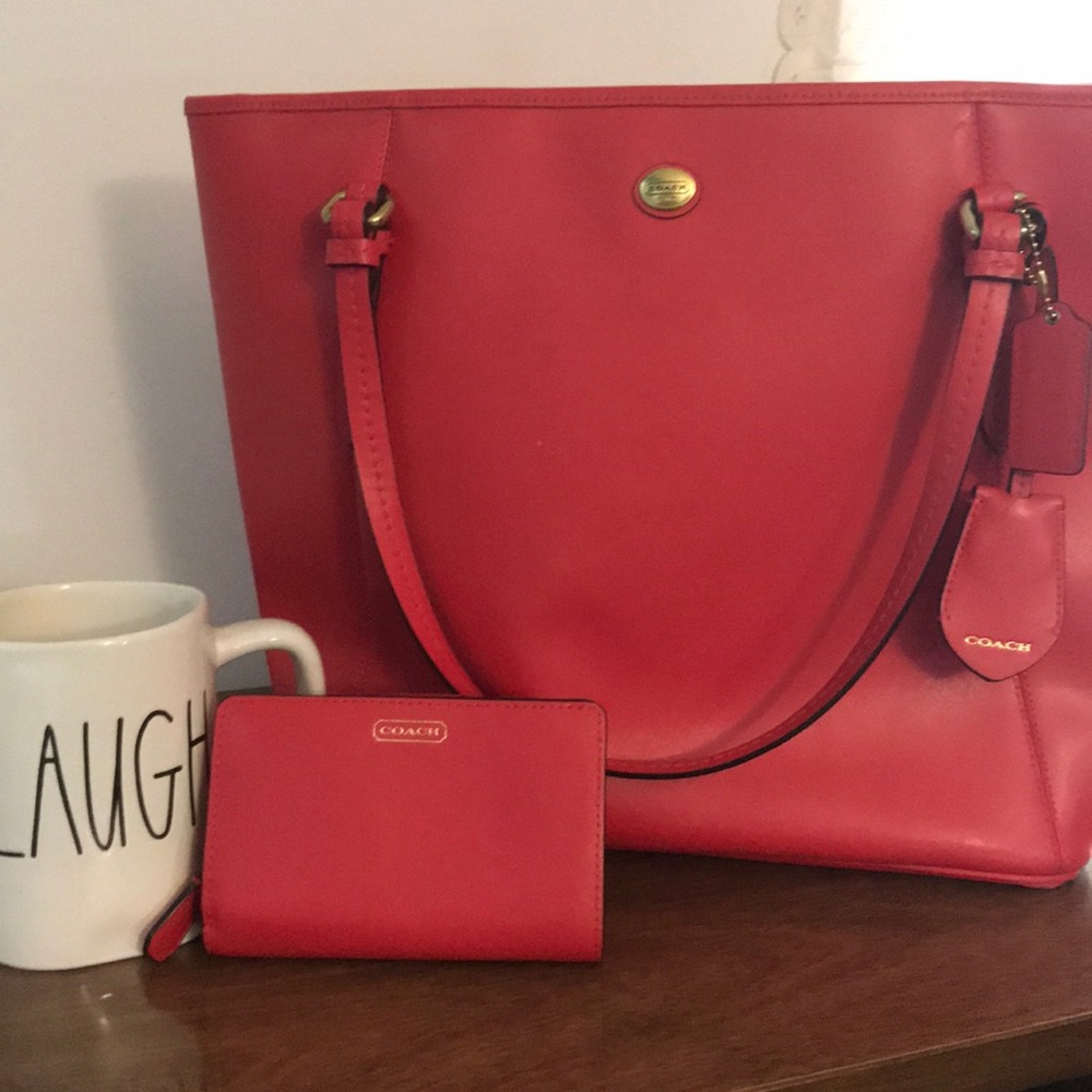 Coach Tote with Matching Wallet
